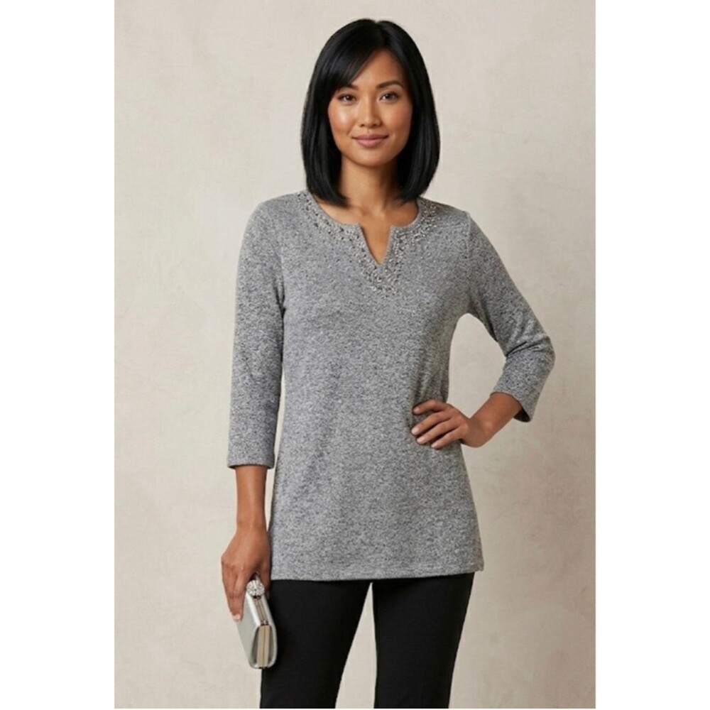 Rafaella Women's Embellished Sweater size S